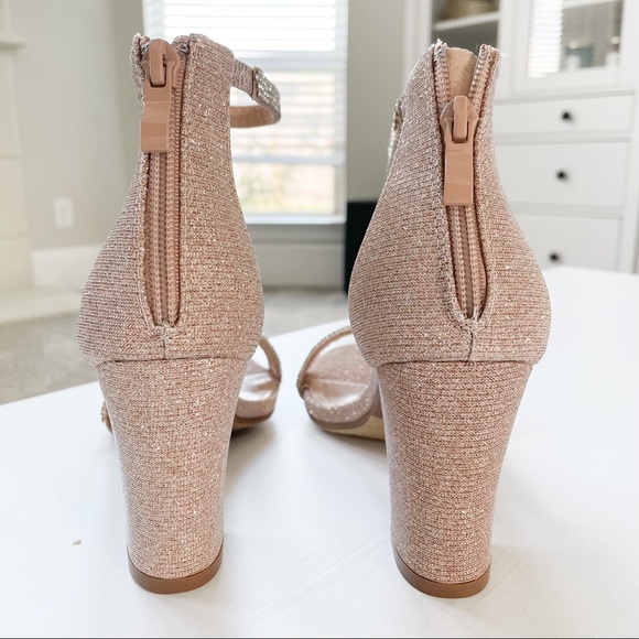 Top Moda Rosegold Glitter Heels Gallery-45 - Picture 5 of 8